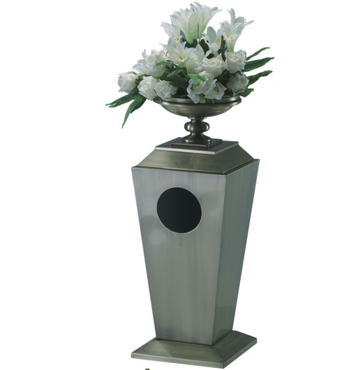 YLDF134 antique bronze garbage bin