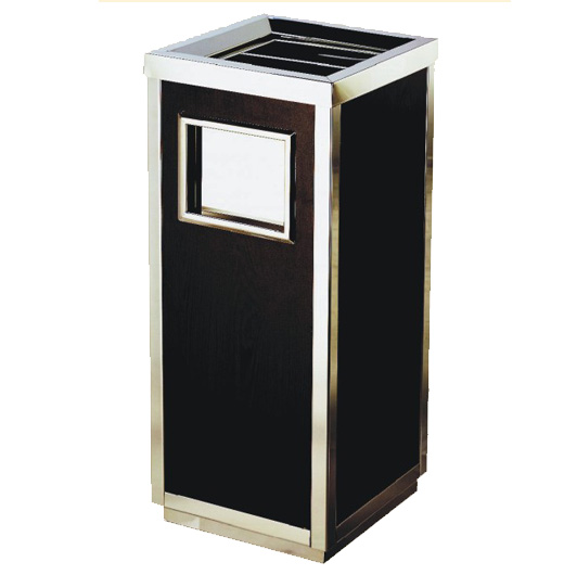 YLDF135 wood surface steel garbage bin